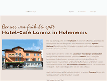 Tablet Screenshot of hotel-cafe-lorenz.at